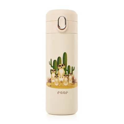 Sticla de baut pentru copii din otel inoxidabil Alb-Crem, 350ml, Reer