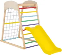 Cadru de cățărat cu tobogan 4 în 1 Costway - Rainbow