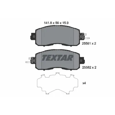 Set placute frana, frana disc TEXTAR 2558101