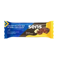 Baton proteic cu aroma de ciocolata neagra si banane, 60g, Sens