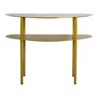 Masă consolă kaki din metal 28x90 cm Paris – Leitmotiv