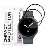 Folie Protectie Techsuit Nano Flex pentru Samsung Galaxy Watch9 / Watch8 40mm, Set 2 bucati, Plastic, Neagra