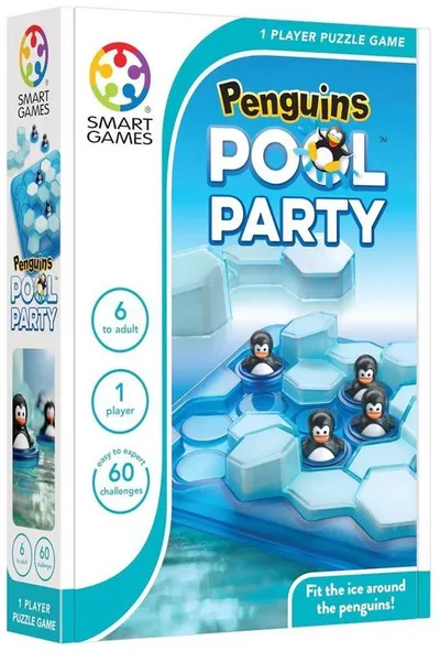Joc de logică pentru copii Smart Games Compact - Pinguini linga piscina