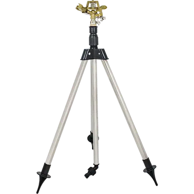 Aspersor Cu Impact Din Alama Pe Trepied, Presiune 1.5-4 Bari, Debit Maxim 0,73-1,18 M3/h, Suprateran,diametru De Aspersie 23-28 M