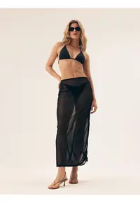 Fusta de plaja Seashell negru - Negru