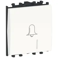 Intrerupator cu revenire, indicator luminos, simbol sonerie 2 module, Schneider Easy Styl LMR1402001, alb
