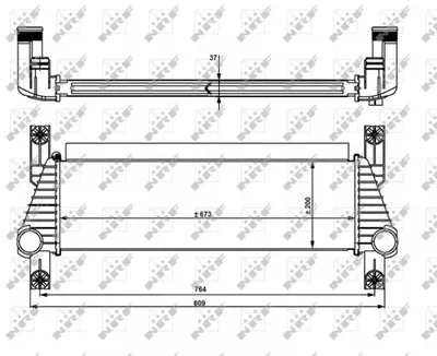 Intercooler potrivit FORD RANGER 2.2D 3.2D 04.11