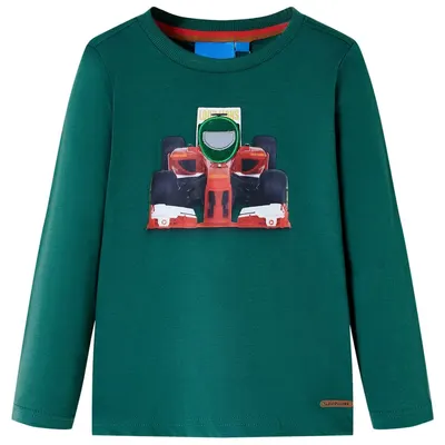 Tricou de copii cu mâneci lungi, verde, 116