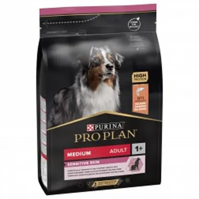 Hrana uscata pentru caini Pro Plan Medium Adult Sensitive Skin cu somon 3 kg