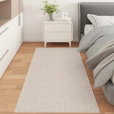 vidaXL Covoare de zonă Dreptunghiular FARO Crem 150 x 80 cm Poliester