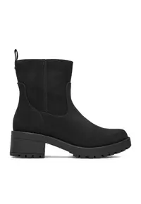 Botine de fete textil - negru