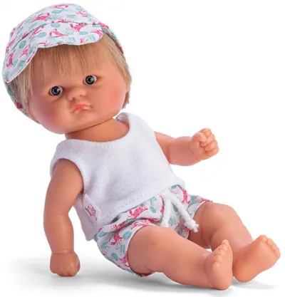 Papusa Asi Bombonchin - Baby Nico, cu tinuta de plaja, 20 cm