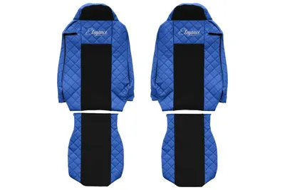 Set huse scaun compatibil cu Iveco Stralis HI WAY (01.2013-12.2016) si Stralis XP 2016+, Albastru