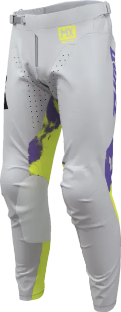 Pantaloni atv cross Thor Launchmode Bleach, culoare gri multicolor, marime 32