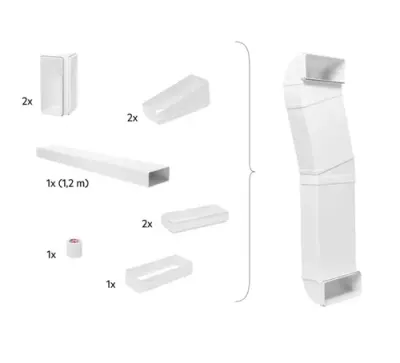 Kit standard tubulatura pentru plite cu hota extractoare de blat (Combo Hob) AEG M2CKCF01C