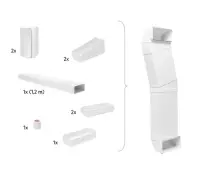 Kit standard tubulatura pentru plite cu hota extractoare de blat (Combo Hob) AEG M2CKCF01C