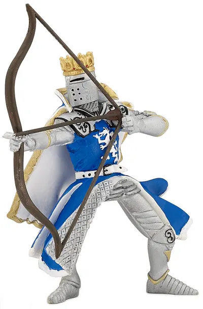 Figurina Papo The Medieval Era – Cavaler al Dragonului albastru, cu arc si sageata