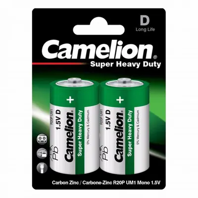 Baterii D R20, blister 2 Buc. Camelion Heavy Duty