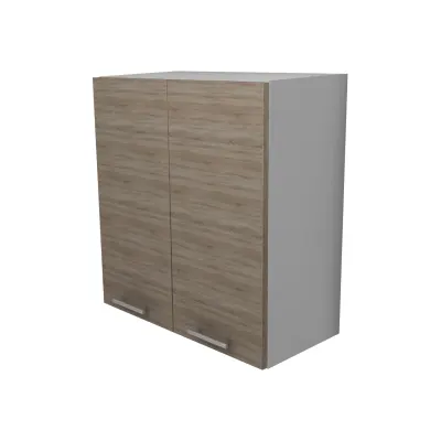 Corp Superior Lecce, 2 Usi, Stejar Sonoma Inchis/Alb, 60 x 30 x 65 cm