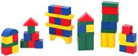 Set de blocuri de lemn pentru marionete - 50 de piese