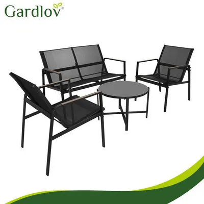 Set 4 piese mobilier balcon/terasa/gradina, greutate suportata 150/300 kg