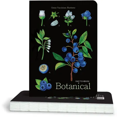 Caiet de schițe Drasca Botanical - Blueberry, 100 g, 80 foi