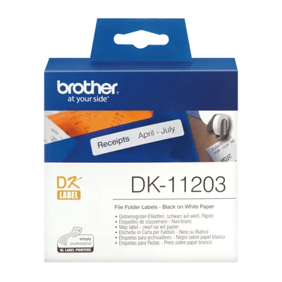Banda de etichete Brother DK-11203, 17x87mm, 300 etichete rola, pentru imprimanta sau aparat etichetare brother