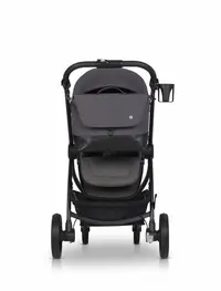 Geanta multifunctionala pentru mamici, Euro Cart, compatibila carucioarelor Corso si Crox, cu un compartiment si buzunare, impermeabila si complet rigida, dimensiune 44 x 27 x 14 cm, Iron