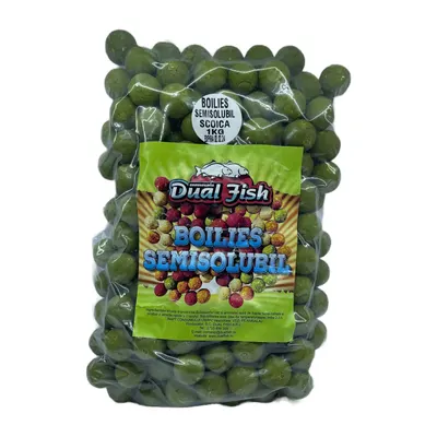 Boilies Semisolubil 20 mm, aroma de SCOICA, 1 kg, Dual Fish