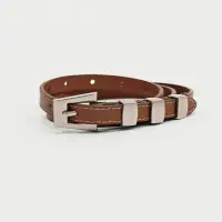 Curea dama C-219, piele naturala, Maro