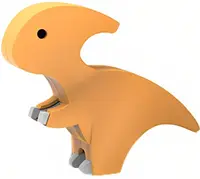 Raya Toys - Dinosaur magnetic, portocaliu
