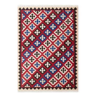 Covor roșu reversibil, țesut manual din lână 120x170 cm Kamal Rami – Nouristan