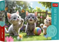 Puzzle Trefl din 60 piese - Trei pisoi