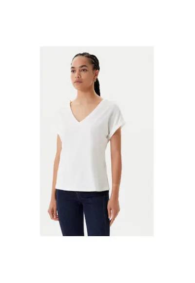 Bluza dama 251-DORINA - Bumbac/Poliester - Alb - Alb