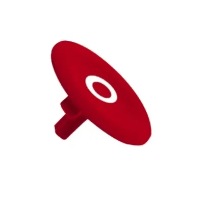 Capac Rosu Marcat O pentru Buton Circular Ø22