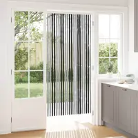 vidaXL Perdea pentru insecte din chenille Gri și negru 90 x 200 cm