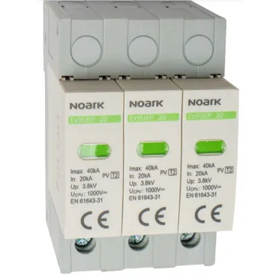Descarcator SPD Ex9UEP, Clasa 2, 1000 V DC, 3 module, pentru sisteme fotovoltaice fara impamantare