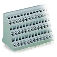 Triple-deck PCB terminal block; 2.5 mm²; Pin spacing 5 mm; 3 x 3-pole; CAGE CLAMP®; 2,50 mm²; gray