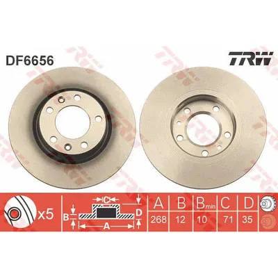 Disc frana TRW DF6656
