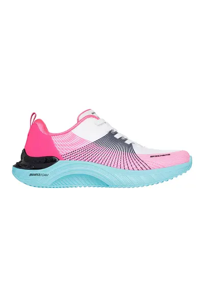 Pantofi sport din material textil cu garnituri cu aspect metalizat Snoop Ace-Cyber Walker - Alb/Negru/Fucsia