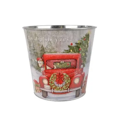 Ghiveci decorativ mic - Christmas Planter - Car and Dog