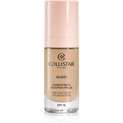 Collistar NUDO Second Skin Foundation SPF 15 makeup radiant cu hidratare cu efect de netezire culoare 2R Beige Rosato 30 ml