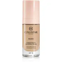 Collistar NUDO Second Skin Foundation SPF 15 makeup radiant cu hidratare cu efect de netezire culoare 2R Beige Rosato 30 ml