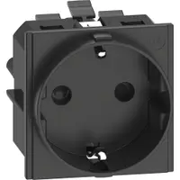 Priza standard german cu borne automate Bticino Living Now KG4141A, negru