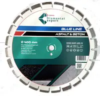 Disc DiamantatExpert LASER pt. Asfalt, Beton, Materiale abrazive 400x25,4mm (mm) taiere uscata sau umeda, Blue Line Profesional - DXQZ.BASF.400.25
