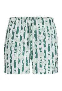 Pantaloni scurti de baie cu imprimeu - Verde pal