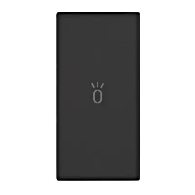 Clapetă cu simbol LAMPĂ, 1M, negru