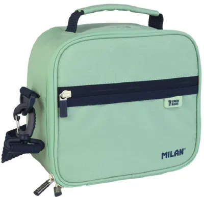 Geantă de prânz Milan 1918 -- cu 3 cutii, verde, 3.5 l