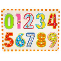 Puzzle din lemn, Numerele, 10 piese