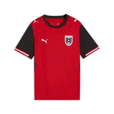 Tricou copii mânecă scurtă 2026 Heimtrikot, roșu și negru PUMA